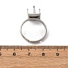 304 Stainless Steel Cuff Ring Components STAS-D372-01P-02-3