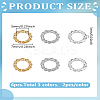 6Pcs 3 Colors 304 Stainless Steel Closed Jump Rings STAS-LP0004-80-2