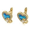 Heart Rack Plating Brass Micro Pave Cubic Zirconia Hoop Earrings EJEW-P277-07A-G-1