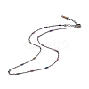 Ion Plating(IP) 304 Stainless Steel Column Link Chain Necklace for Men Women NJEW-K245-019B-1