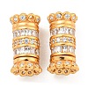 925 Sterling Silver Micro Pave Cubic Zirconia Screw Clasps STER-U001-05A-G-1