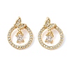 Brass Micro Pave Cubic Zirconia Pendants KK-Q068-28G-1