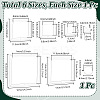 6Pcs 6 Styles Transparent Acrylic Sewing Template AJEW-NB0007-76C-2