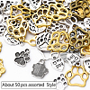 50Pcs 10 Styles Alloy Charms FIND-YW0006-65-3