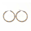 Non-Tarnish 304 Stainless Steel Twist Rope Hoop Earrings for Women LS-EJEW-C011-03P-1