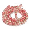 Baking Paint Crackle Glass Bead Strands X1-DGLA-R053-03D-2