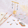 100 Charms of 5pcs Alloy Flower with Resin Beaded Cluster Dangle Wine Glass Charms AJEW-AR0001-47-5