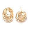 Brass Stud Earrings for Women EJEW-U026-03G-1