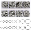 950Pcs 8 Styles PVD Vacuum Plating 304 Stainless Steel Open Jump Rings STAS-YW003-21-1