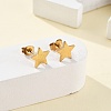 Ion Plating(IP) Star 304 Stainless Steel Stud Earrings EJEW-Z040-58G-1