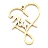 Ion Plating(IP) 304 Stainless Steel Pendants LS-STAS-B016-06G-2