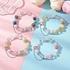 Natural Miexed Gemstome Beaded Stretch Bracelets for Women BJEW-TA00739-1