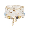 7Pcs 7 Style Natural Dyed Malaysia Jade & Agate & Glass Seed Beaded Stretch Bracelets Set BJEW-JB08892-02-1