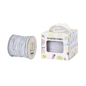 Elastic Cord, with Nylon Outside and Rubber Inside, Round, White, 1mm, 109.36yards/roll(100m/roll)