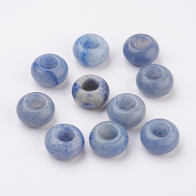 Dyed & Heated Natural Blue Aventurine European Beads LS-X-G-G740-14x8mm-18-1