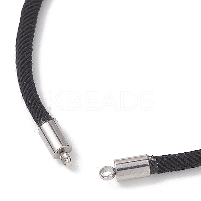 Nylon Round Cord Slider Bracelet Makings AJEW-JB01516-02-1