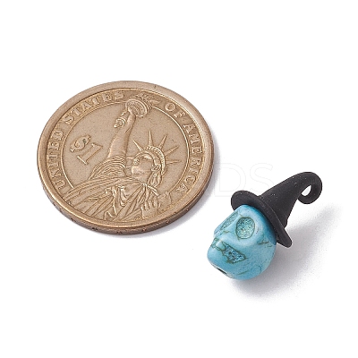 Synthetic Turquoise Dyed Pendants PALLOY-TA00114-1