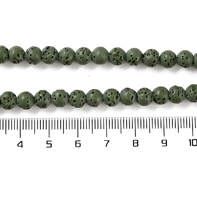Synthetic Lava Rock Dyed Beads Strands G-H311-08A-03-1