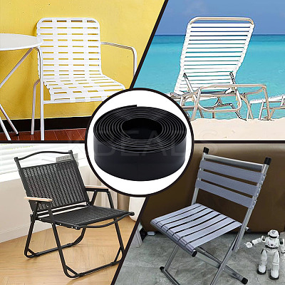 PVC Replacement Straps with Rivets for Outdoor Lawn Furniture Chaise Lounge Repair OCOR-WH0105-080A-1
