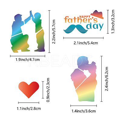 Father's Day Stainless Steel Cutting Dies Stencils DIY-WH0238-173-1