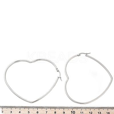 Tarnish Resistant 201 Stainless Steel Hoop Earrings X-EJEW-A052-11B-1