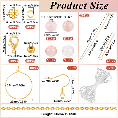 DIY Glass Beaded Bracelets & Earrings Jewelry Making Kit DIY-SP0001-20D-1