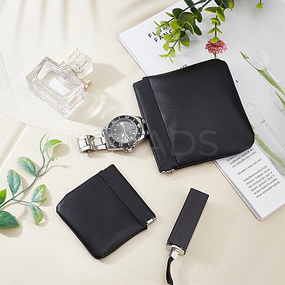 2Pcs 2 Style Imitation Leather Coin Purse ABAG-NB0001-59B-1