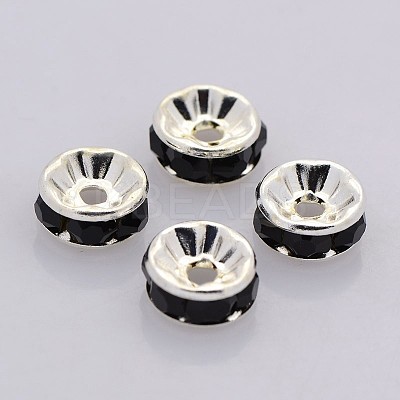 Brass Rhinestone Spacer Beads RB-A014-Z4mm-02S-NF-1