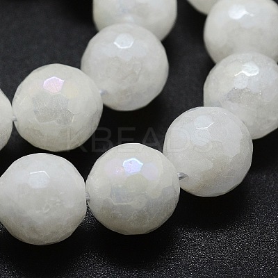 Electroplated Natural White Jade Beads Strands G-G749-05B-10mm-1