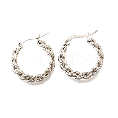 201 Stainless Steel Hoop Earrings LS-EJEW-Q026-14P-B-1