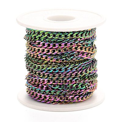 PVD Vacuum Plating 304 Stainless Steel Cuban Link Chains CHS-K016-02B-MC-1