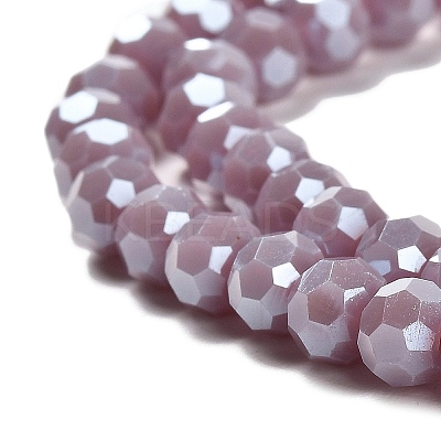 Electroplate Opaque Glass Beads Strands EGLA-A035-P6mm-A11-1