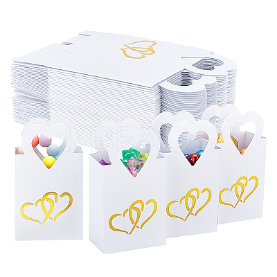 Gold Stamping Heart Packaging Handbag Holder KBAG-WH0045-05C-1