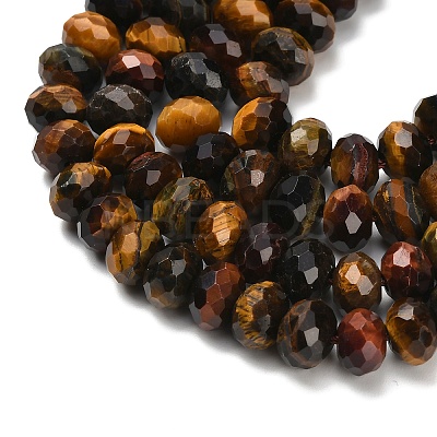 Three Color Natural Tiger Eye Beads Strands G-C259-A01-6x10mm-03-1