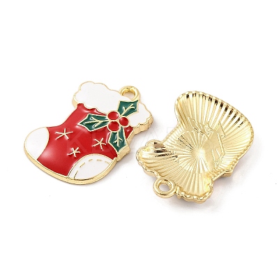 Christmas Theme Rack Plating Alloy Pendants FIND-M020-04G-06-1
