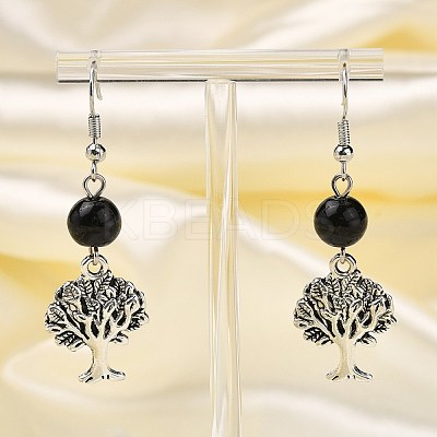 Fashion Tree of Life Earrings EJEW-JE00170-01-1