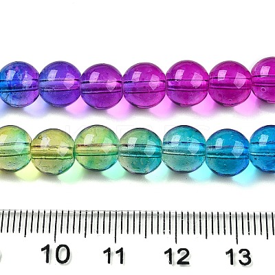 Baking Paint Transparent Glass Beads DGLA-M001-8mm-04-1