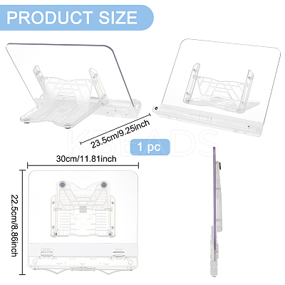 Foldable Rectangle Acrylic Desktop Display Stands ODIS-WH0038-46-1