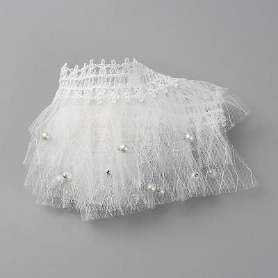 1 Yard Polyester Pleated Lace Ribbons OCOR-WH0090-010-1