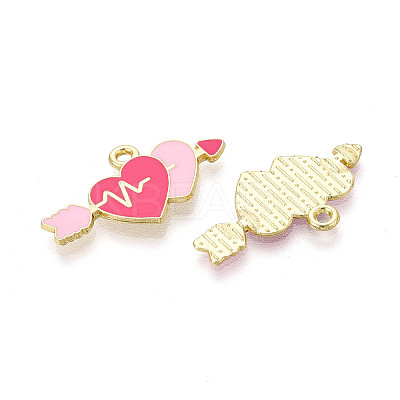 Valentine's Day Alloy Enamel Pendants ENAM-T023-21B-1