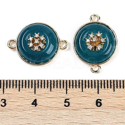 Dyed Natural White Jade Flat Round Links G-I375-08G-07-1