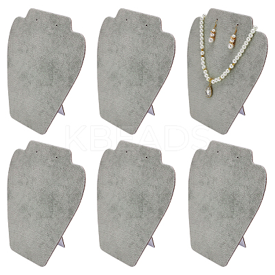 Bust Shaped Velvet Necklaces Jewelry Display Stands ODIS-WH0043-159C-1