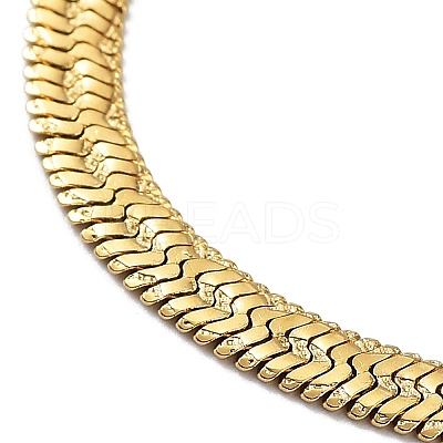 304 Stainless Steel Herringbone Chain Necklaces LS-NJEW-P282-02G-1