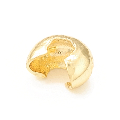 Brass Crimp Beads Cover KK-P228-58G-1