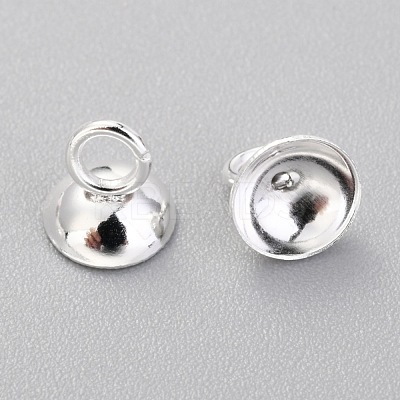 201 Stainless Steel Bead Cap Pendant Bails X-STAS-G224-24S-04-1