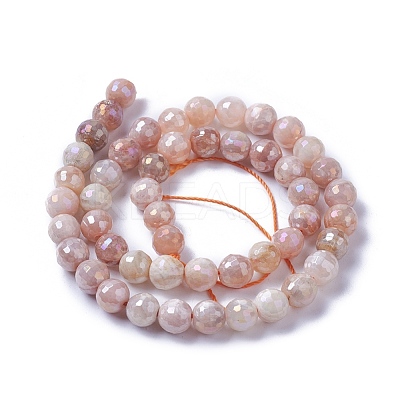 Electroplate Natural Sunstone Beads Strands G-F627-03-C01-1