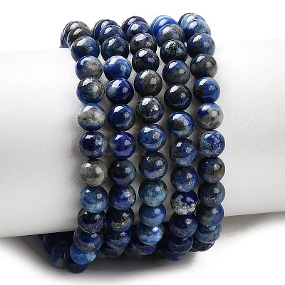 Natural Lapis Lazuli Beads Strands G-G344-A09-4mm-1