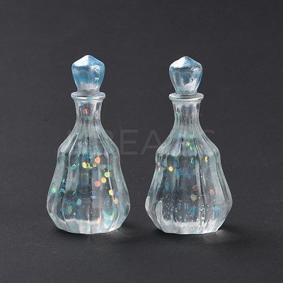 Dummy Bottle Transparent Resin Cabochon RESI-E025-06C-1