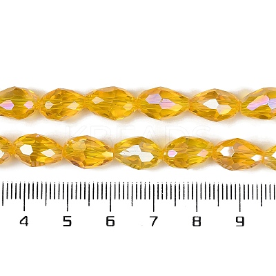 Transparent Electroplate Glass Beads Strands EGLA-N013-T4mm-B04-1