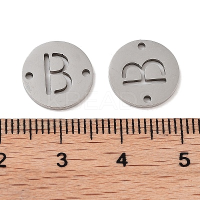 Non-Tarnish 201 Stainless Steel Hollow Flat Round Links FIND-R149-03B-P-1